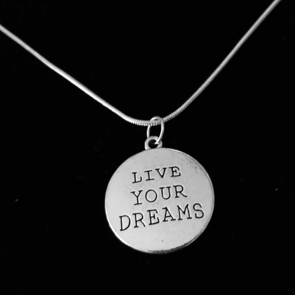 Live Your Dreams .925 Sterling Silver Necklace